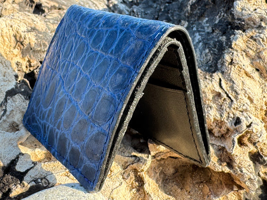 Tarjetero billetero Alligator - Azul
