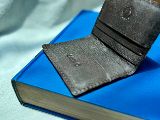 Tarjetero Avestruz - Café