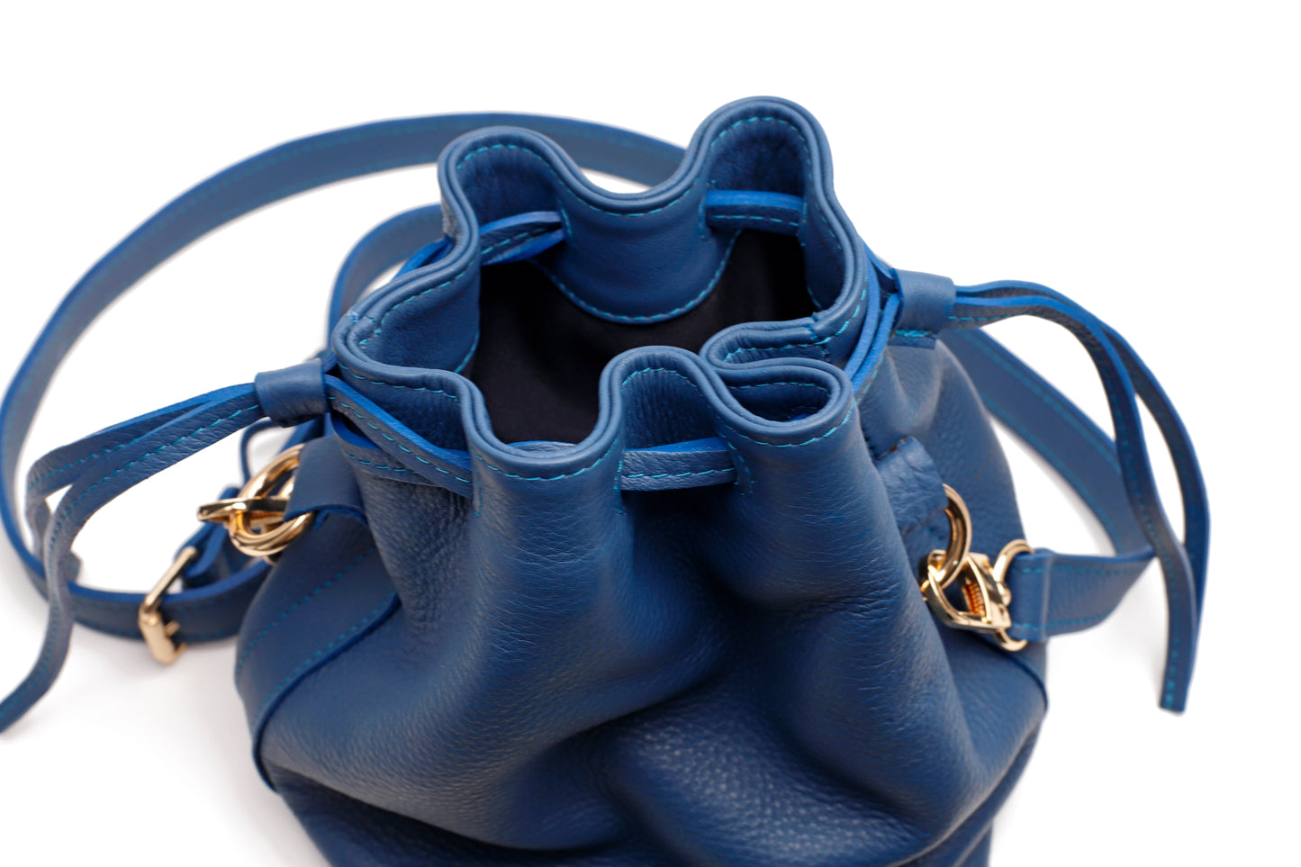 BUCKET BAG - "MICH" AZUL