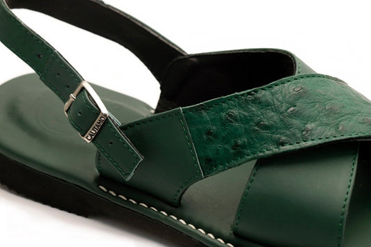 Cruzado Aguililla - Avestruz Verde - Calitamo - huarache