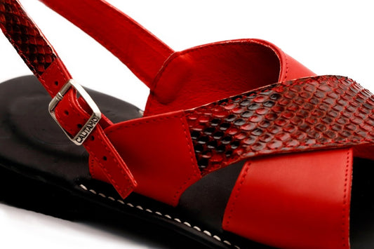 Cruzado Infiernillo - Rojo/Negro - Calitamo - huarache