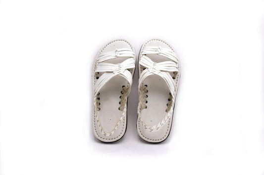 Huarache Tejido Tuzantla - Blanco - Calitamo - huarache tejido