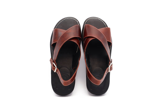 Huarache Clásico Vino - Madero Sur