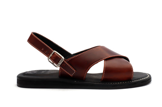 Huarache Clásico Vino - Madero Sur