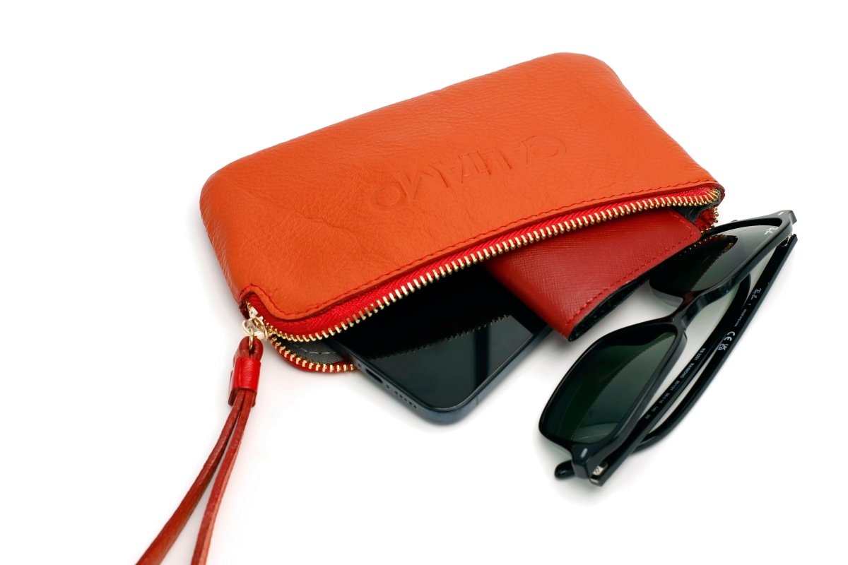 Bolso de mano - Monedero - Naranja - Calitamo - Monedero
