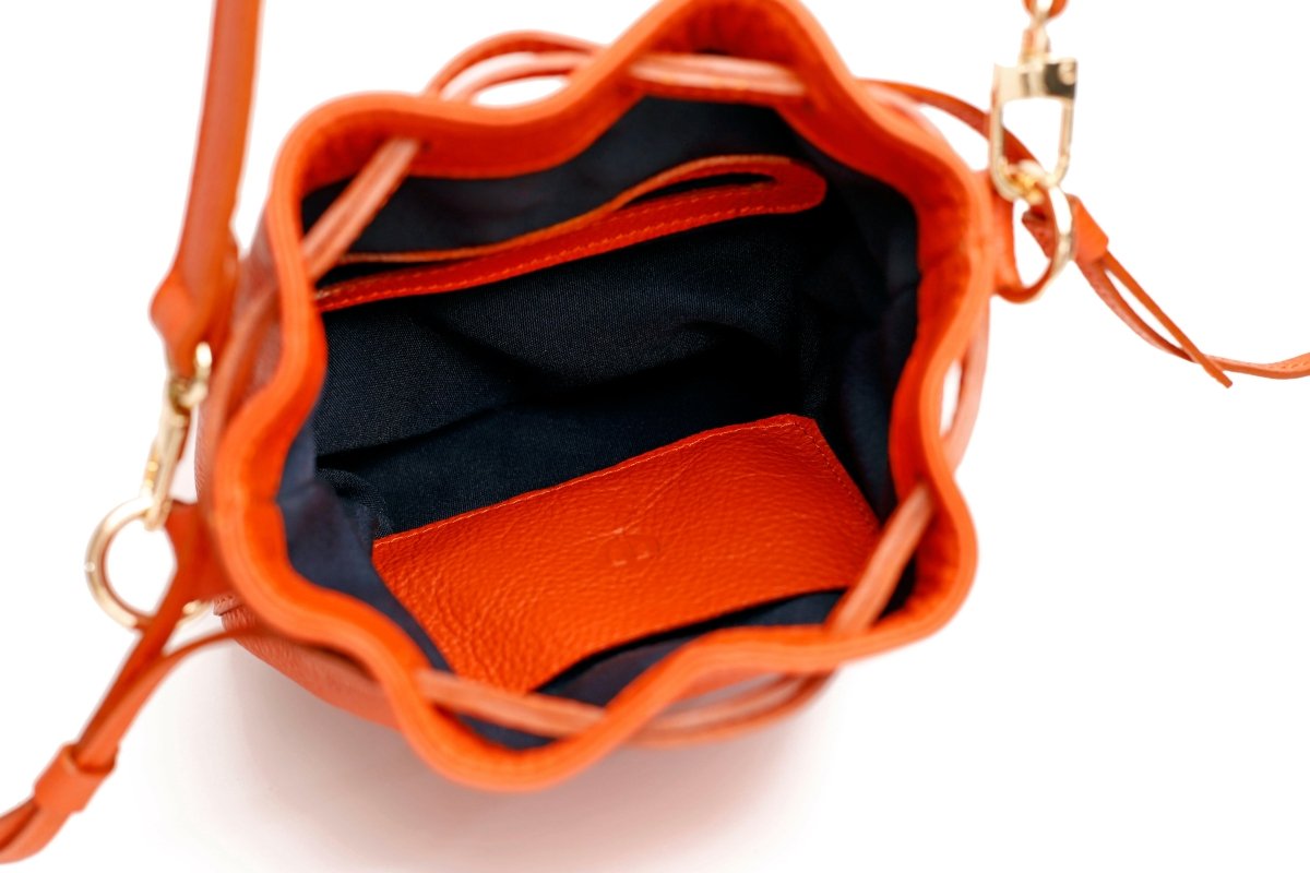 BUCKET BAG - "MICH" Naranja - Calitamo - Bolsos bucket