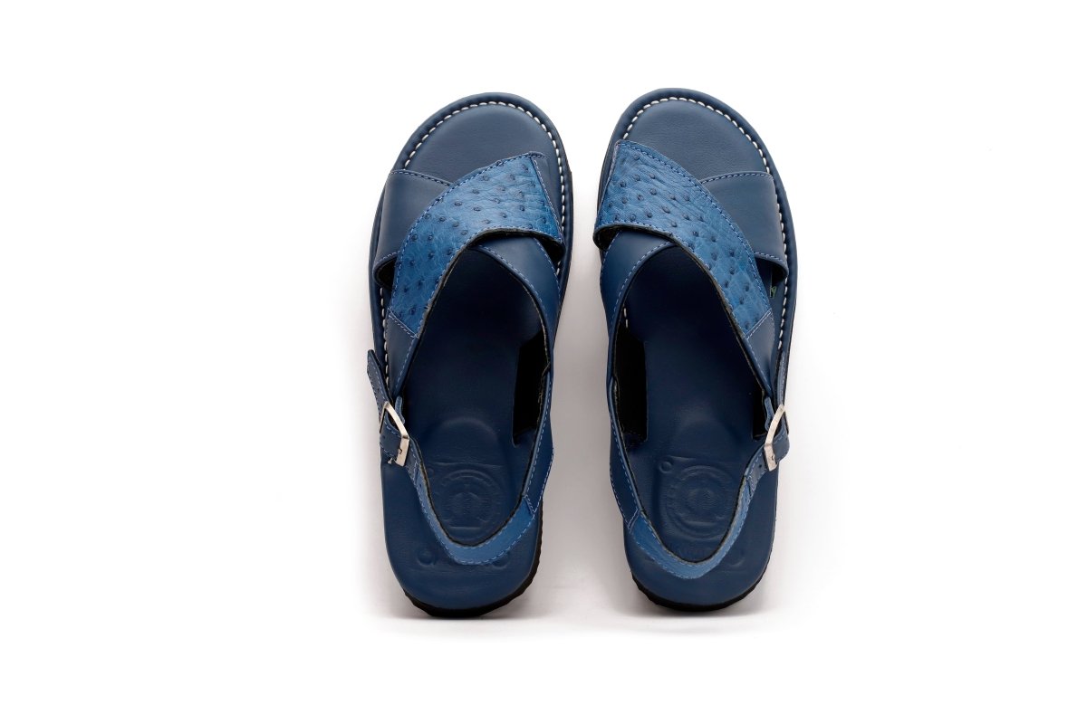 Cruzado Aguililla - Avestruz azul - Calitamo - huarache