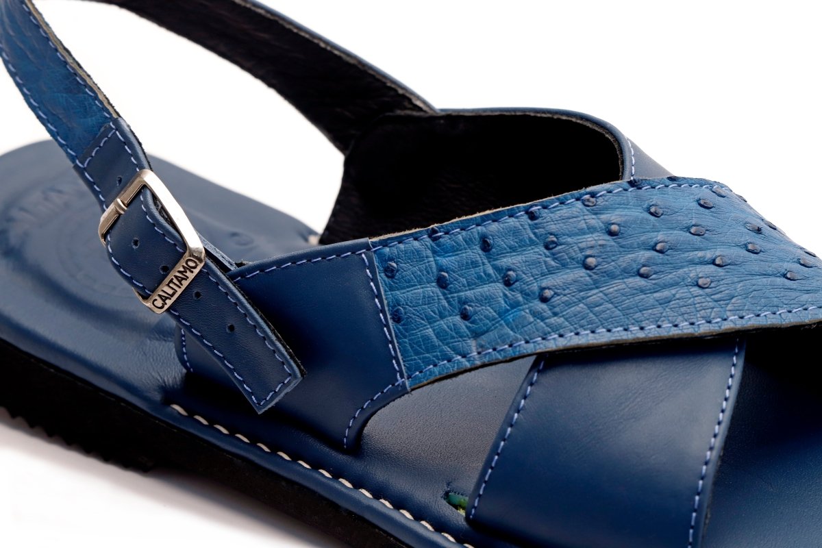 Cruzado Aguililla - Avestruz azul - Calitamo - huarache