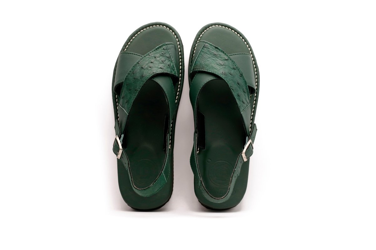 Cruzado Aguililla - Avestruz Verde - Calitamo - huarache