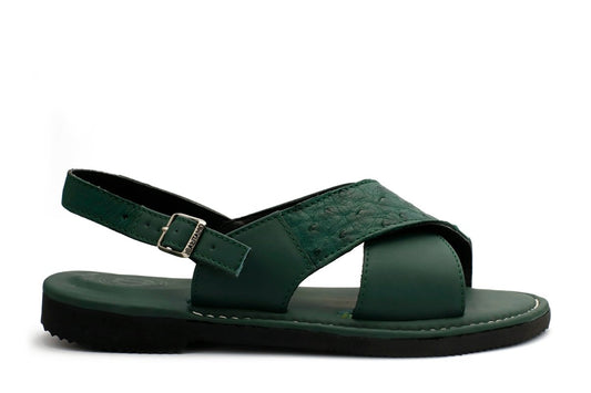 Cruzado Aguililla - Avestruz Verde - Calitamo - huarache