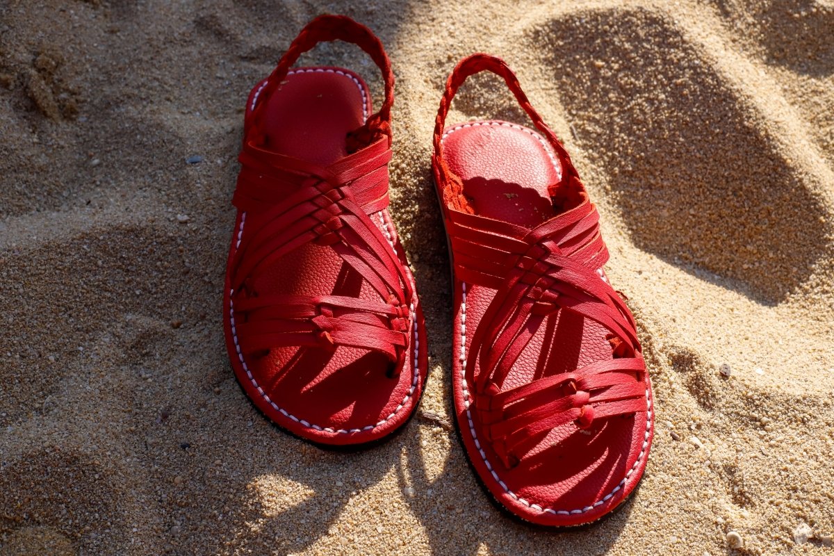 Huarache Tejido San Lucas - Rojo - Calitamo - huarache tejido