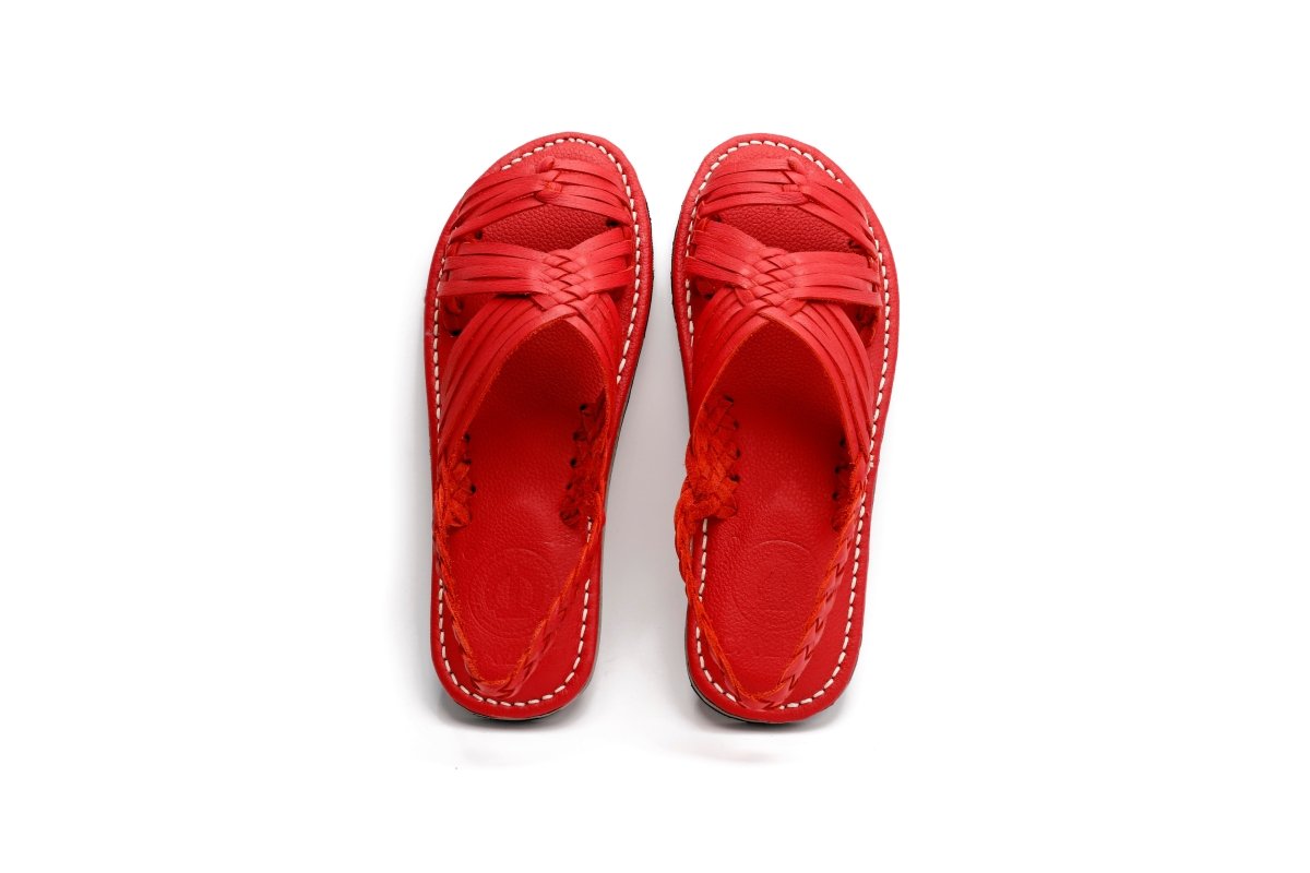 Huarache Tejido San Lucas - Rojo - Calitamo - huarache tejido