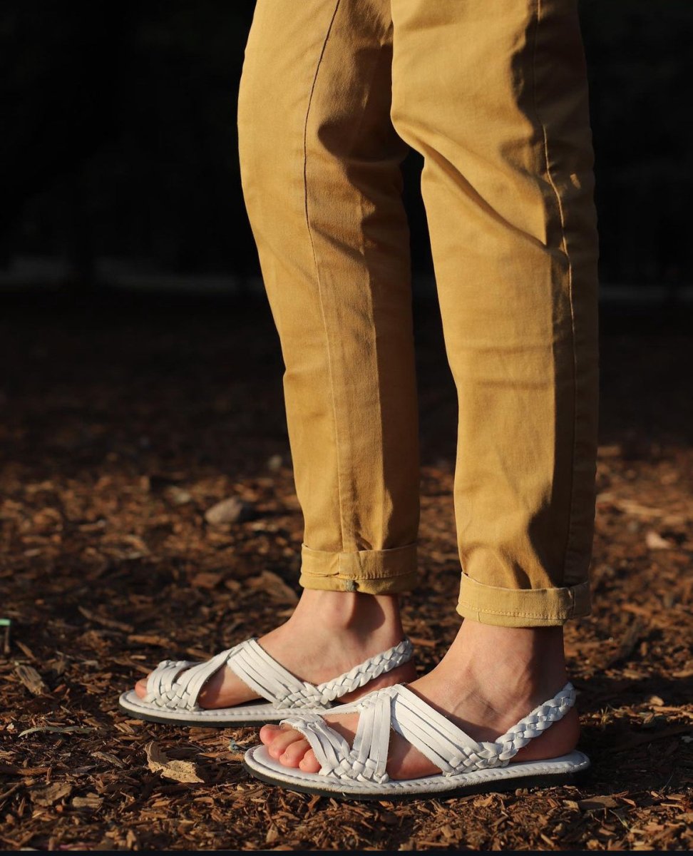 Huarache Tejido Tuzantla - Blanco - Calitamo - huarache tejido