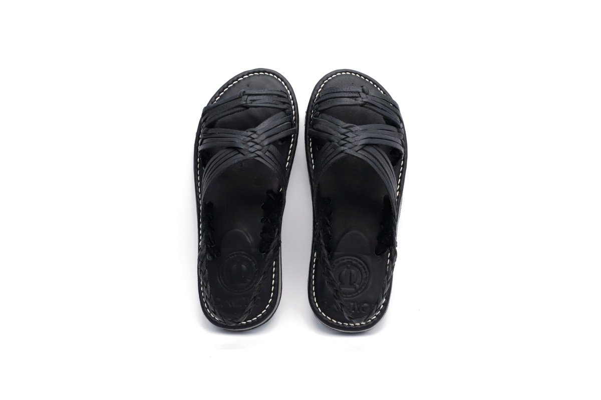 Huarache Tejido Tuzantla - Negro - Calitamo - huarache tejido